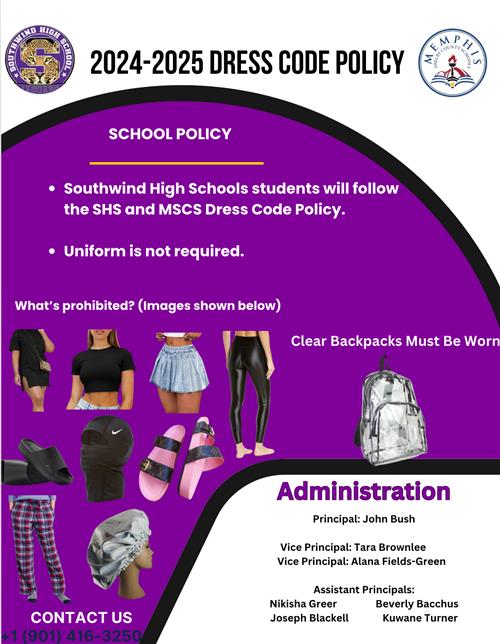 Southwind High School Dress Code Policy 2425