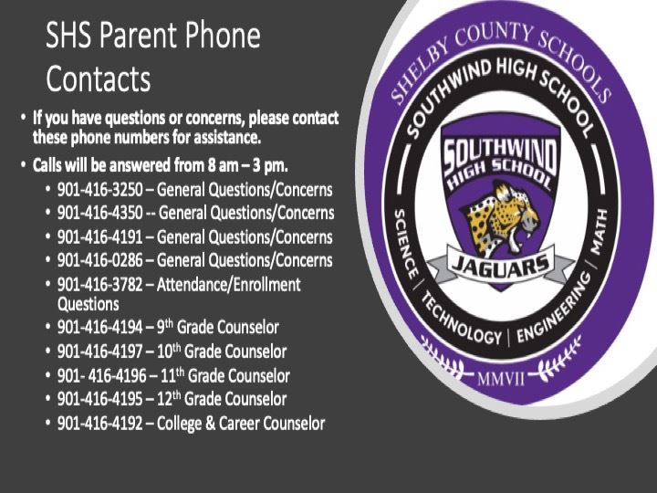 SHS web contacts