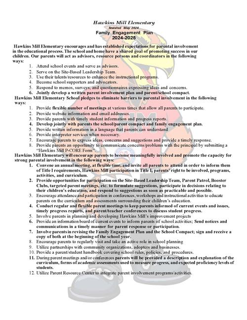 Family Engagement Plan
