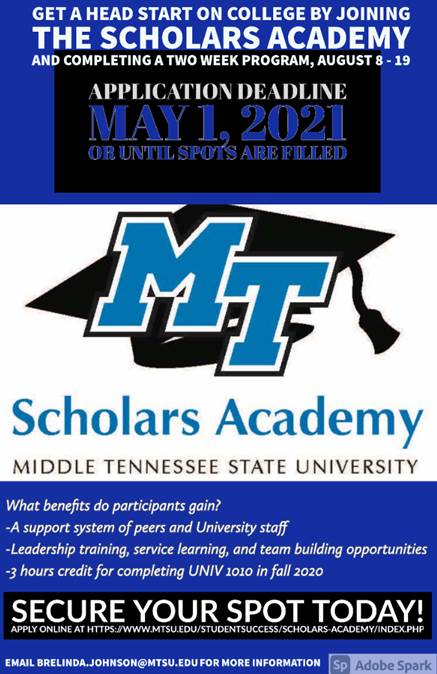 MTSU's Scholars Academy MTSU's Scholars Academy