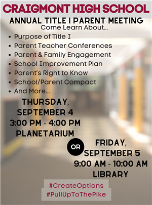 Annual Title I Parent Meeting