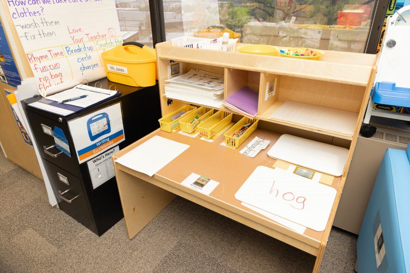 photo of classroom writing center