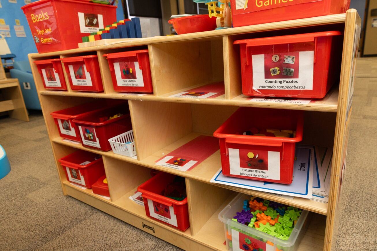 photo of classroom math and manipulatives center photo of classroom math and manipulatives center