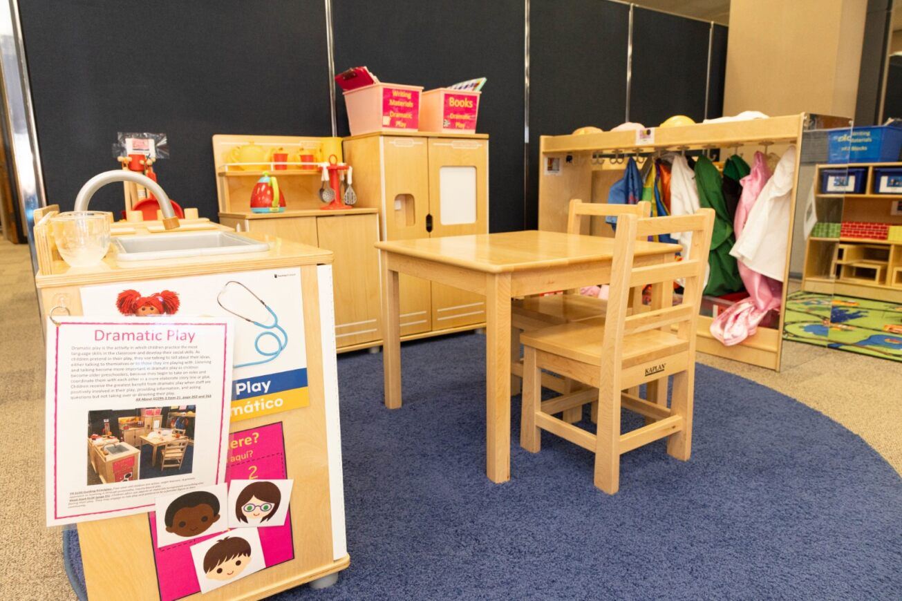 photo of classroom dramatic play center photo of classroom dramatic play center