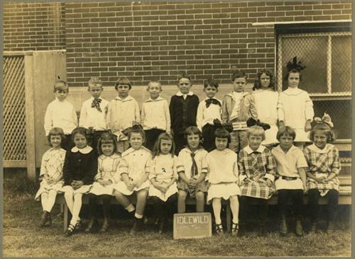 old photo of young idlewild students  