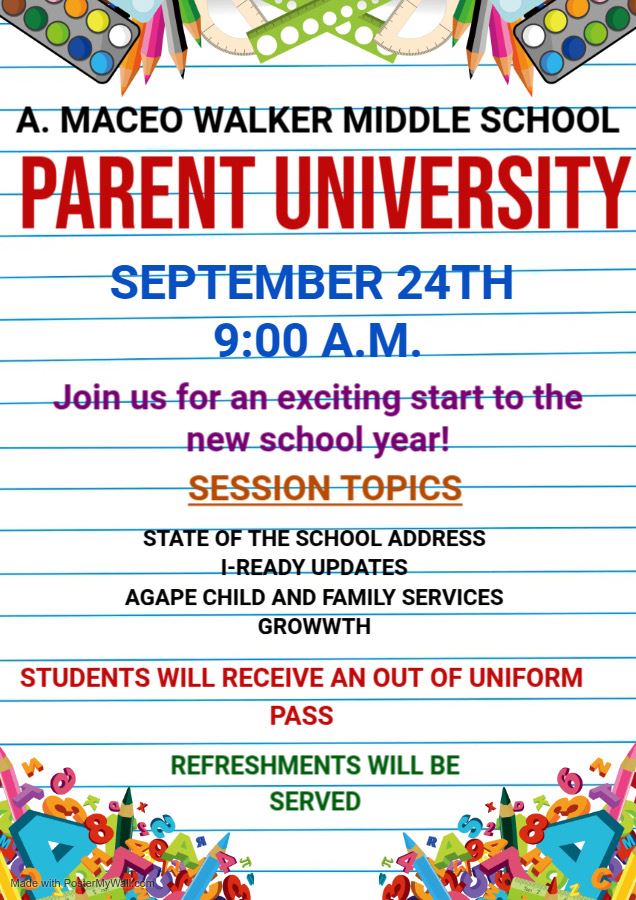 Parent University Notice